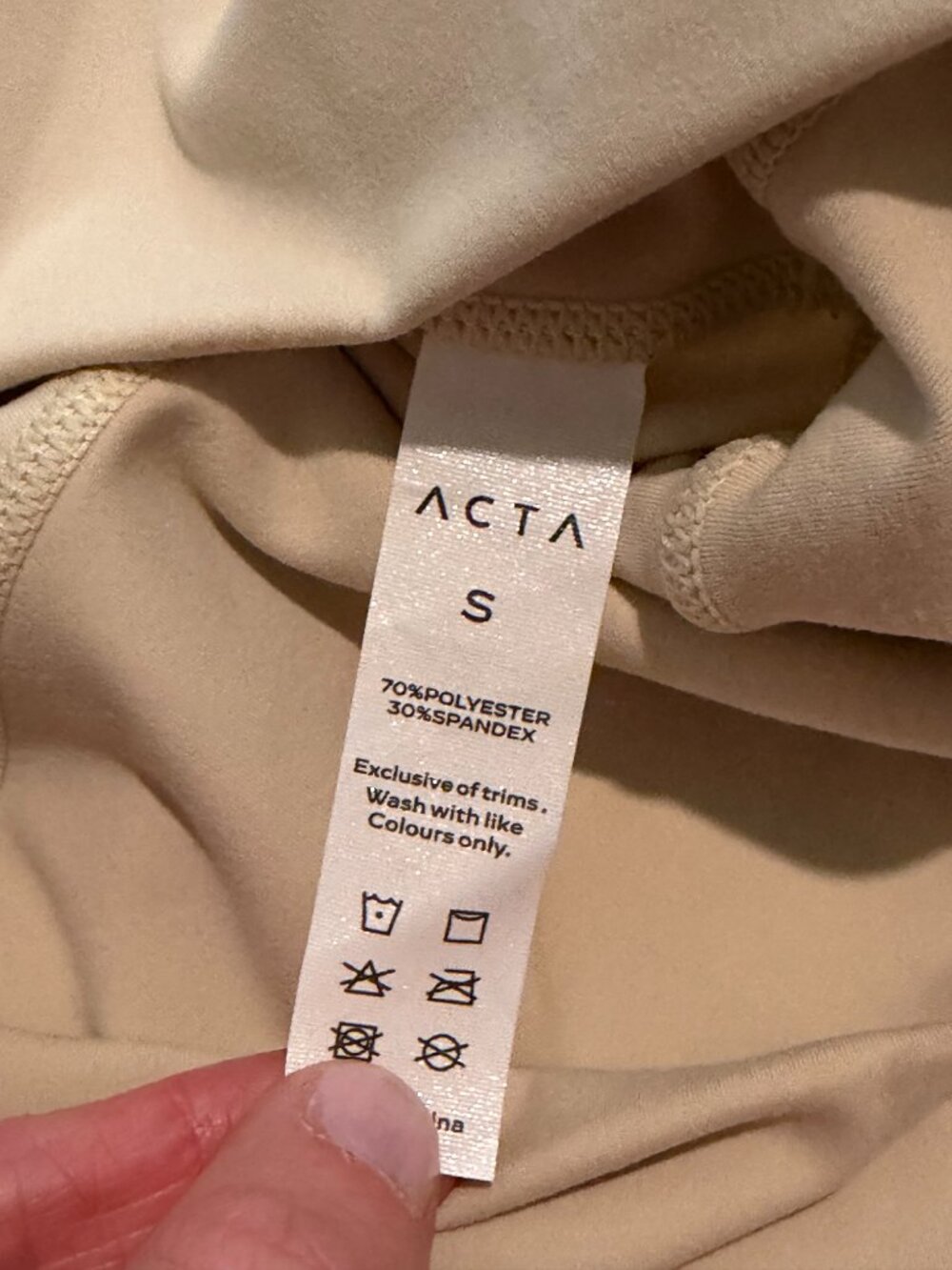 NWT ACTA Wear Evo Leggings Light Tan Size Small - Picture 6 of 6